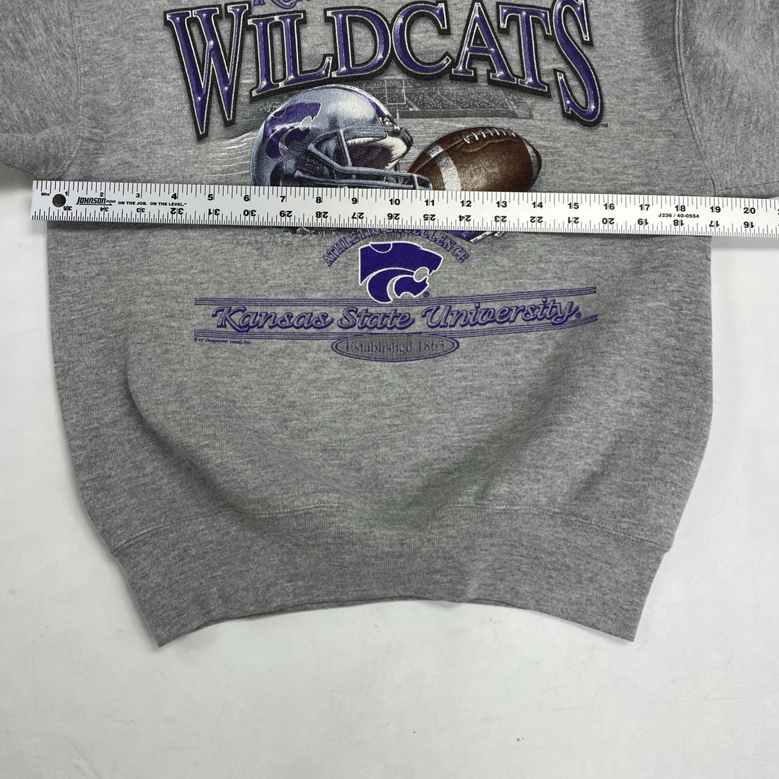 Vintage Kansas State Wildcats Football Crewneck Sweatshirt Youth Large NCAA