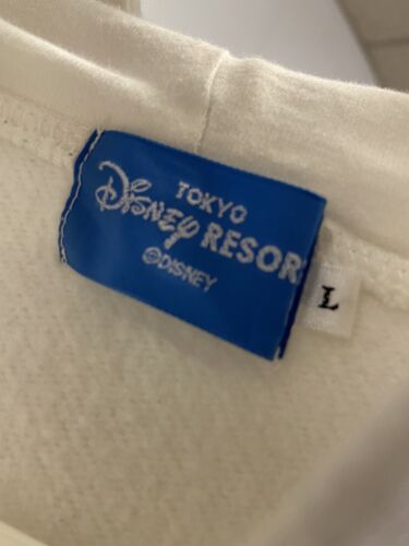 Team Disney Tokyo Resort Sweatshirt Hoodie Size Large White