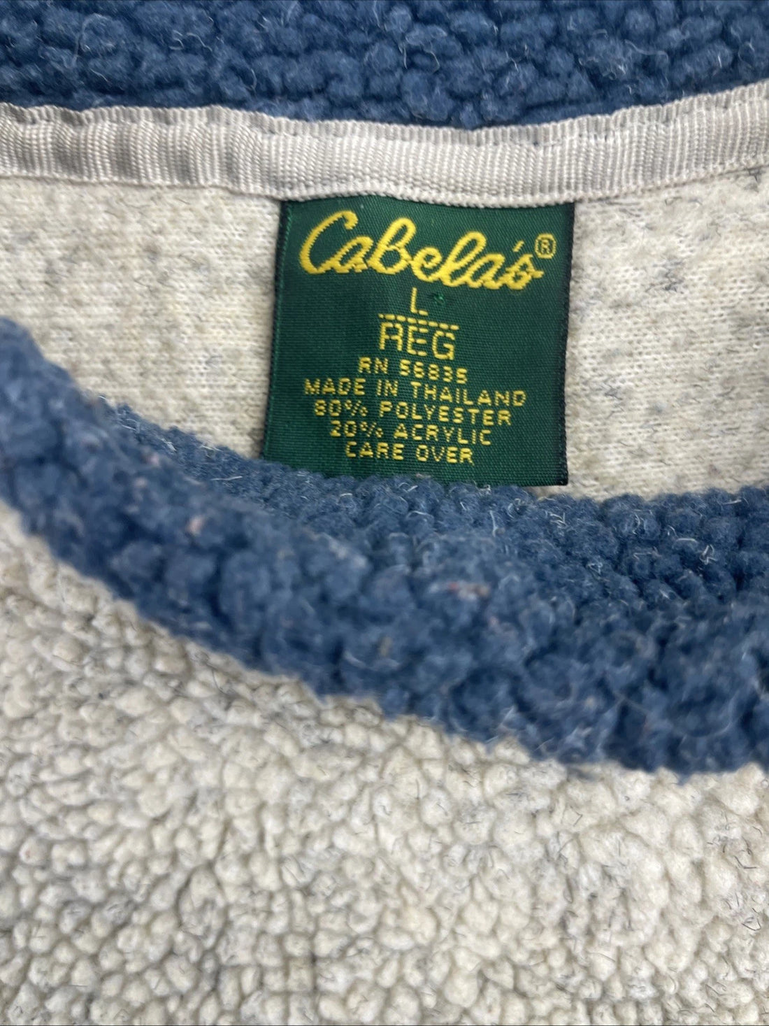 Cabela's Pullover Fleece Sweater Size Large Fair Isle