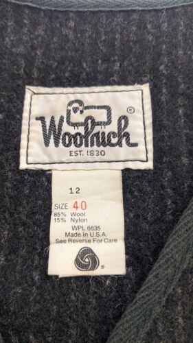 Vintage Woolrich Wool Vest Jacket Size 40