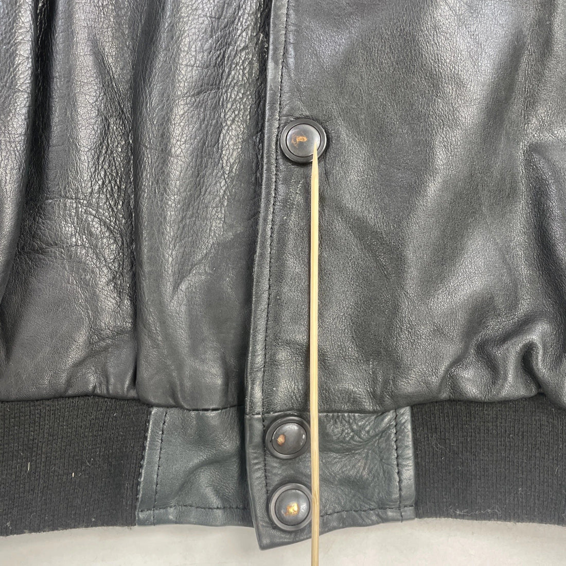 Vintage Asham Curling Leather Varsity Bomber Jacket Size XL