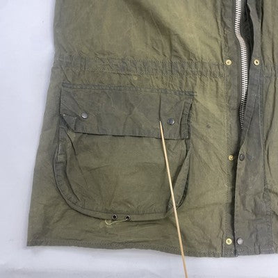 Vintage Barbour Waxed Coat Jacket Size Large Made England