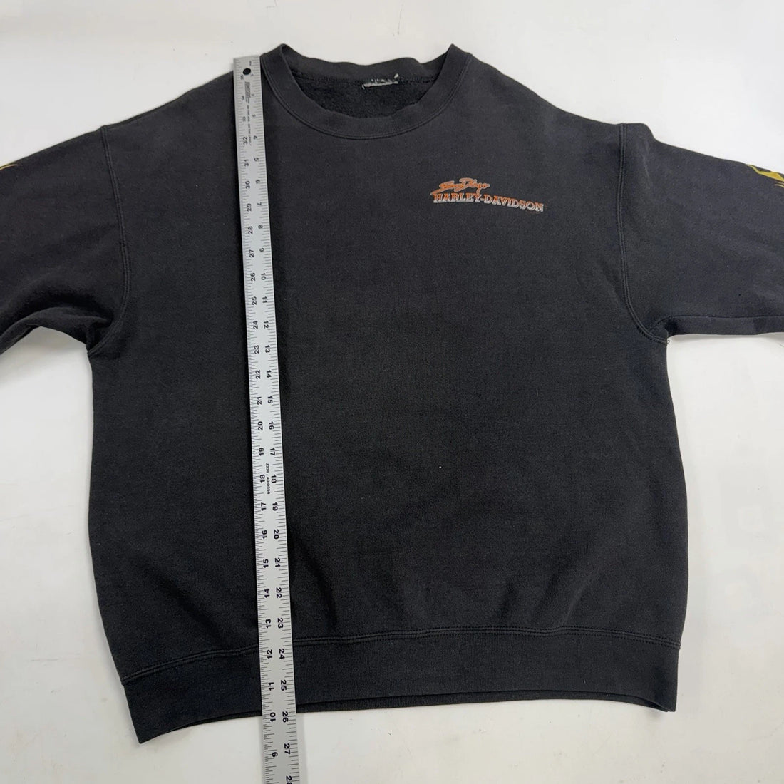 Vintage Harley Davidson Sweatshirt Crewneck Size Medium Flames 90s