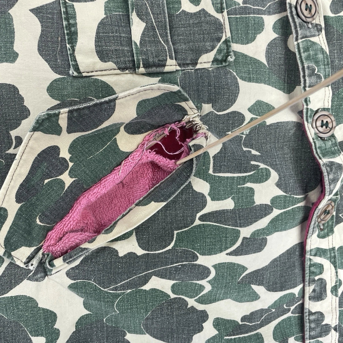 Vintage Duck Camo Field Jacket Size Medium Reversible