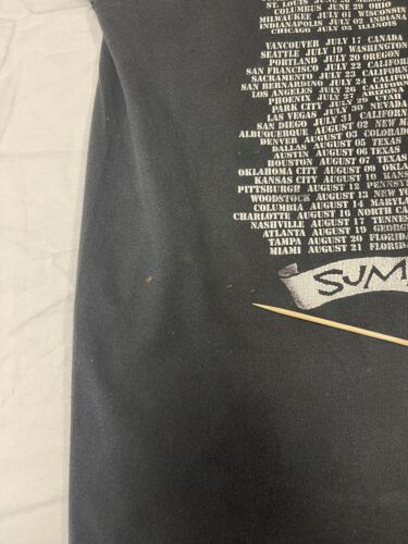 Vintage Metallica Summer Sh*t Tour T-Shirt Size Large Pushead Band Tee