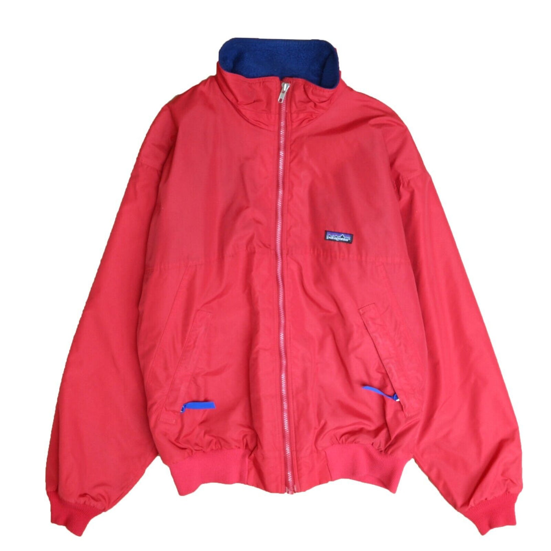 Patagonia Fleece Lined Windbreaker Jacket Vintage Red Medium Women