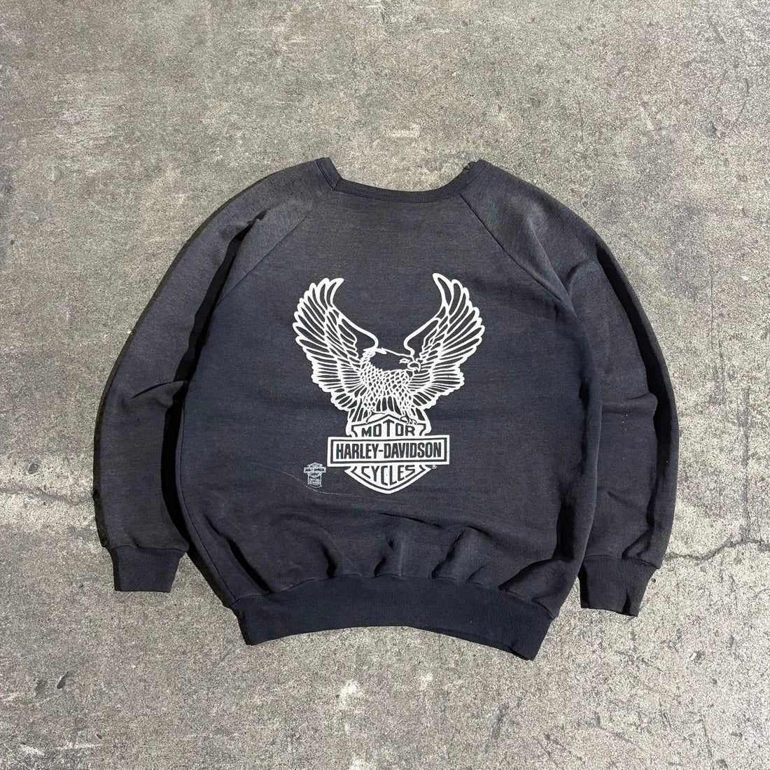 Vintage Harley Davidson Motorcycles Eagle Tried True Sweatshirt Large 80s 90s