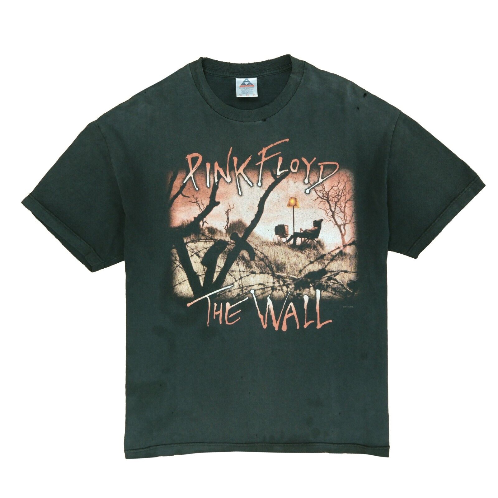 Vintage Pink Floyd The Wall T-Shirt Size XL Black Band Tee 2001