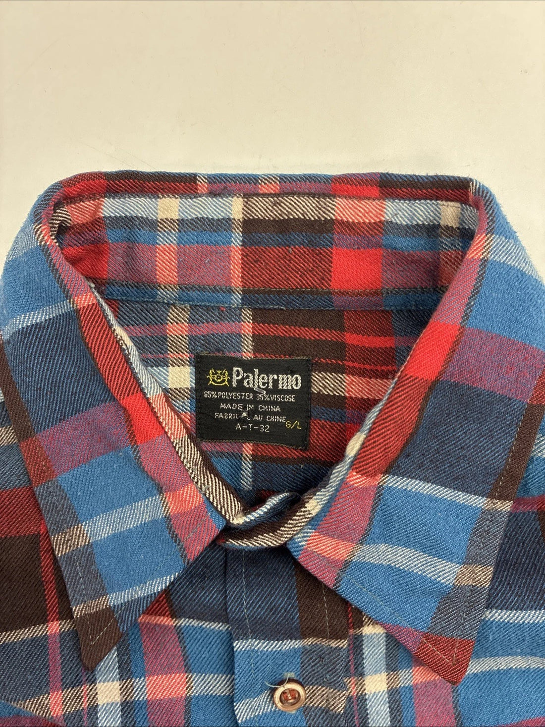 Vintage Palermo Button Up Shirt Size Large Plaid