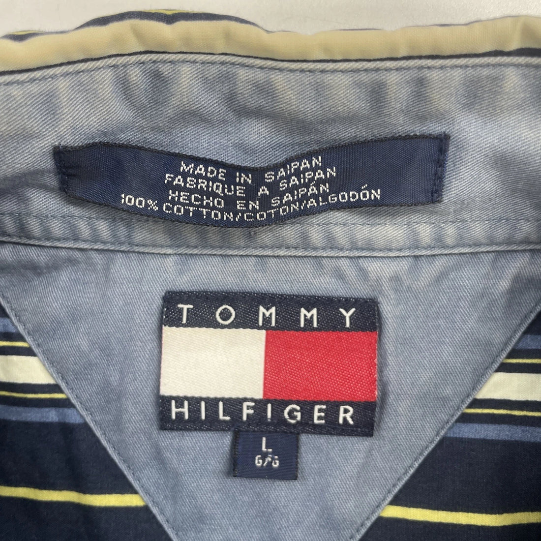 Tommy Hilfiger Button Up Shirt Size Large Striped
