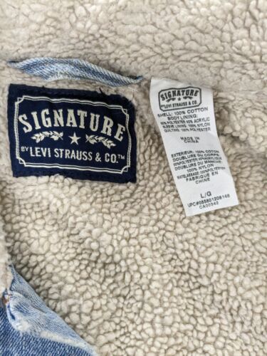 Levi Strauss Co Signature Denim Jean Trucker Jacket Size Large