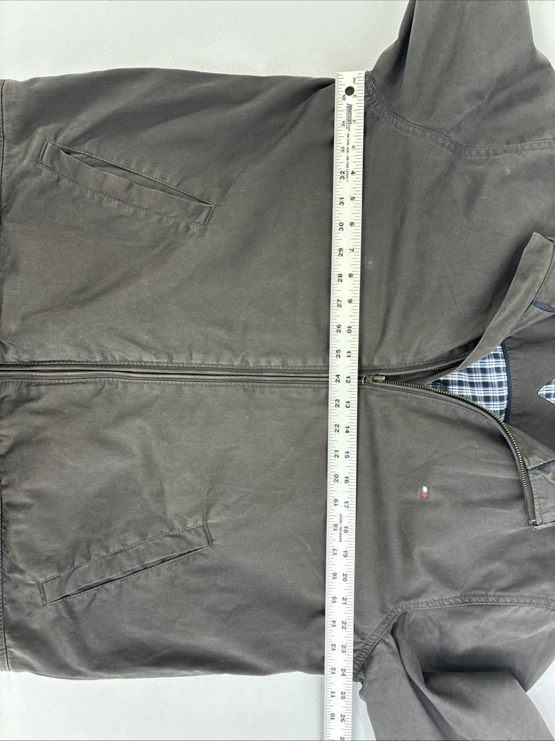 Tommy Hilfiger Work Bomber Jacket Size Large Gray