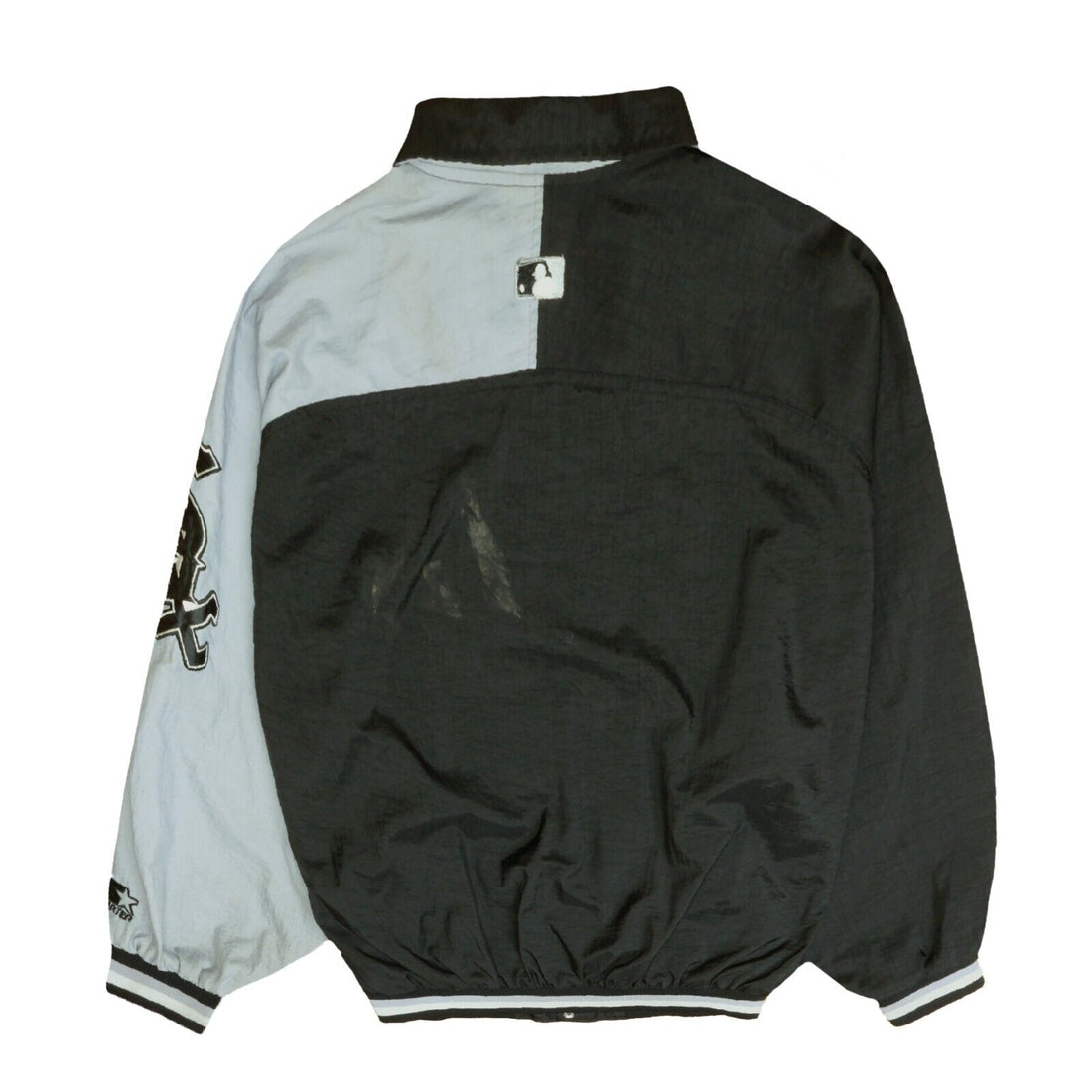 Vintage Chicago White Sox Starter Dugout Jacket Size XL Black 90s MLB