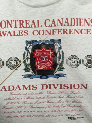 Vintage Montreal Canadiens CCM Nutmeg T-Shirt XL 1992 90s NHL