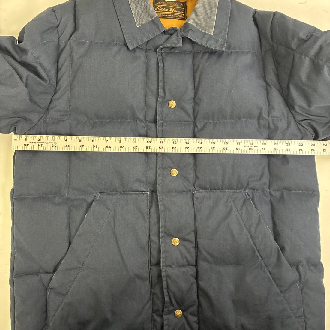 Vintage Eddie Bauer Quilted Goose Down Jacket Size Large