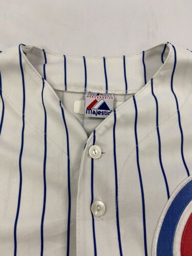 Vintage Chicago Cubs Majestic Pinstripe Baseball Jersey Size XL MLB