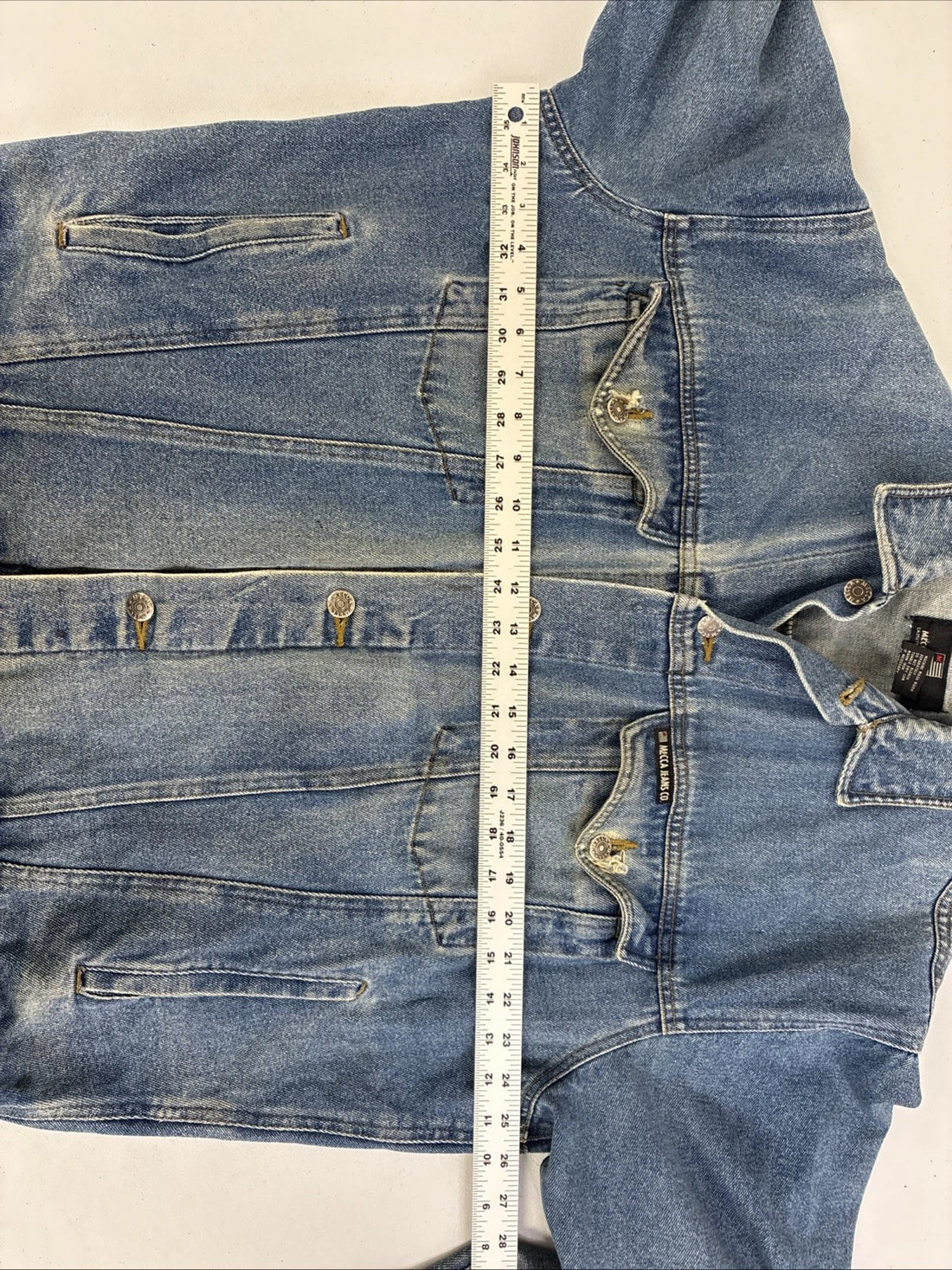 Vintage Mecca Jeans Co. Denim Trucker Jacket Size Large Y2K