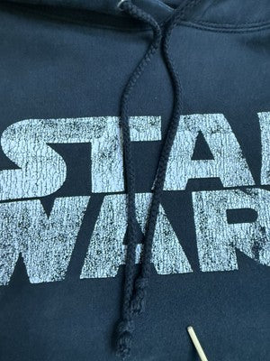 Vintage Star Wars Sweatshirt Pull Over Hoodie Size Large Movie Promo
