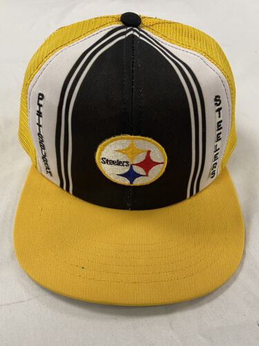 Vintage Pittsburgh Steelers Mesh Trucker Snapback Hat OSFA 90s NFL