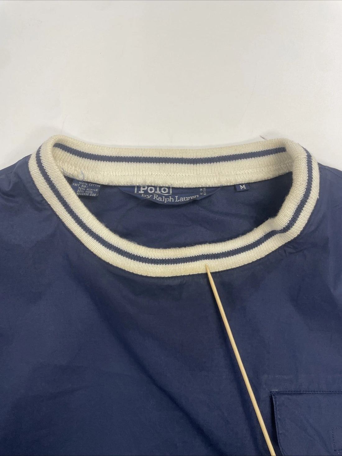 Vintage Polo Ralph Lauren Pullover Windbreaker Light Jacket Size Medium Cookie