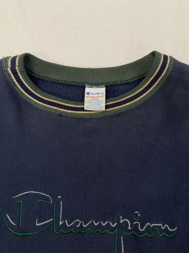 Vintage Champion Reverse Weave Spellout Sweatshirt Size Large Embroidered 90s