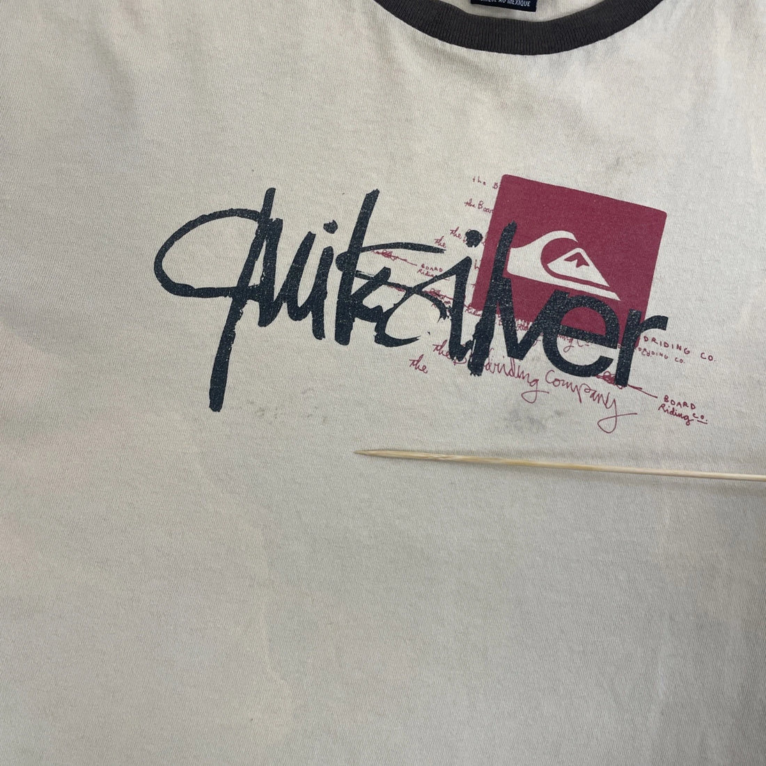 Vintage Quiksilver Ringer T-Shirt Size Medium Brown Y2K