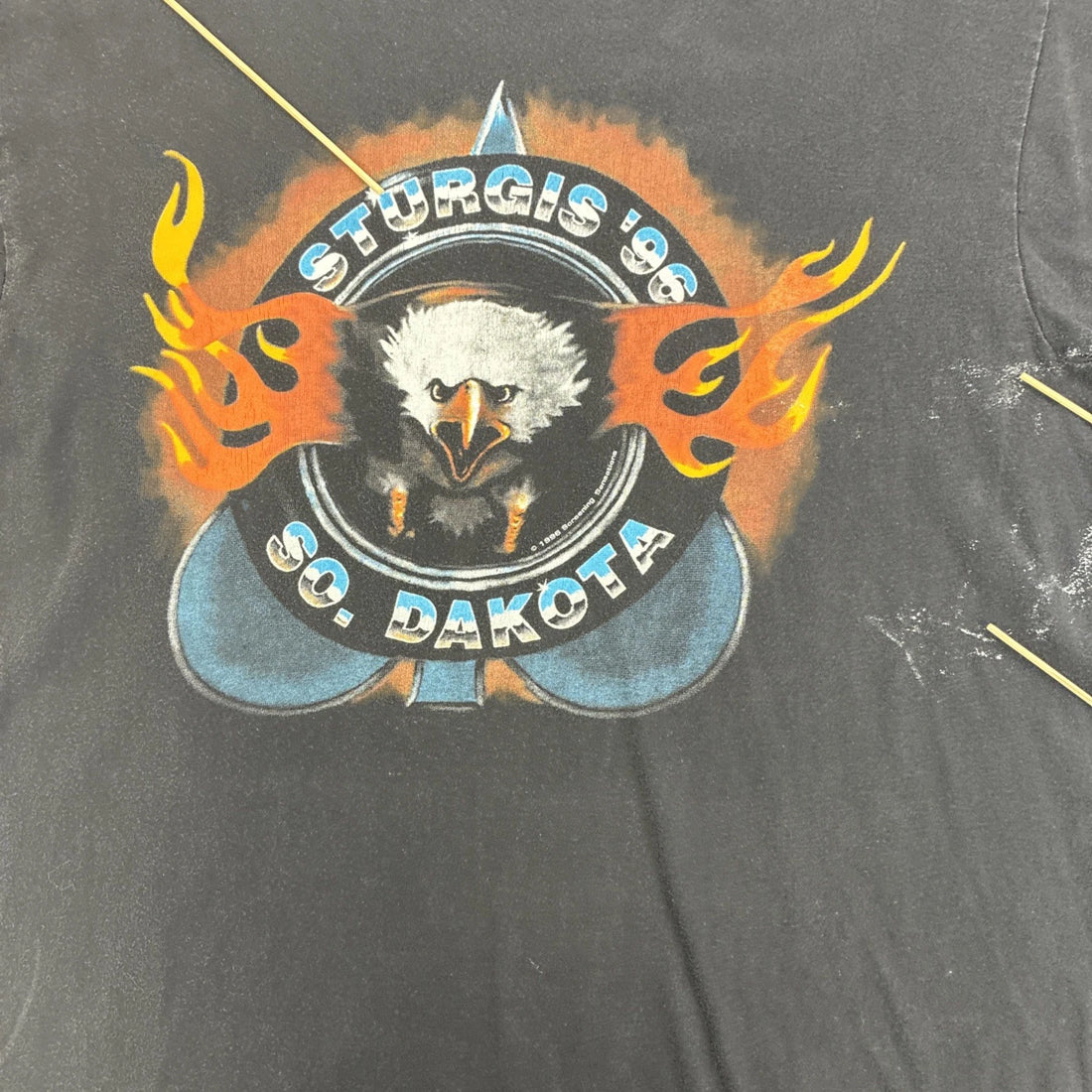 Vintage Sturgis Eagle South Dakota T-Shirt Size Large 1996 90s