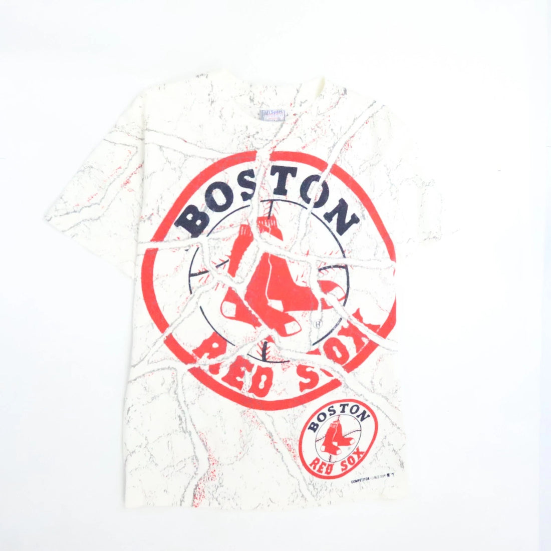Vintage Boston Red Sox T-Shirt Size Medium All Over Print 1994 90s MLB