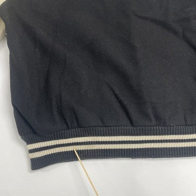 Vintage Miller Genuine Draft Football Leather Wool Varsity Jacket XL Beer Promo