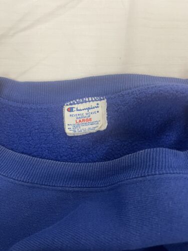 Vintage Surf Shop Champion Reverse Weave Sweatshirt Size Large Blue 80s