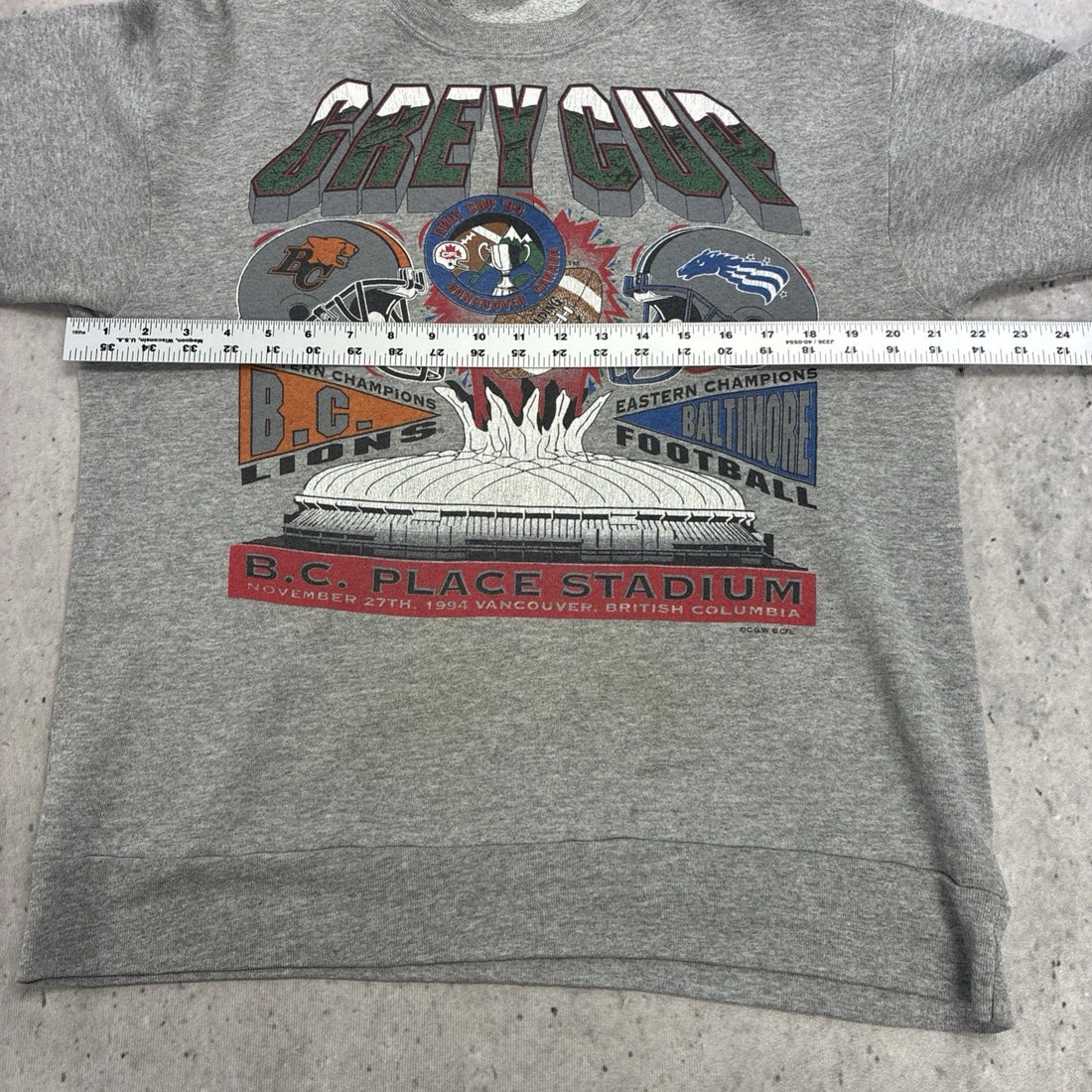 Vintage B.C. Lions Baltimore Football Grey Cup Crewneck Sweatshirt Large 90s CFL