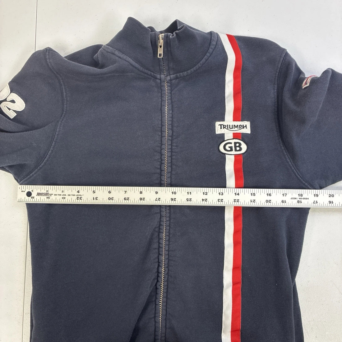 Triumph Motorcycles Track Jacket Sweatshirt Size Medium