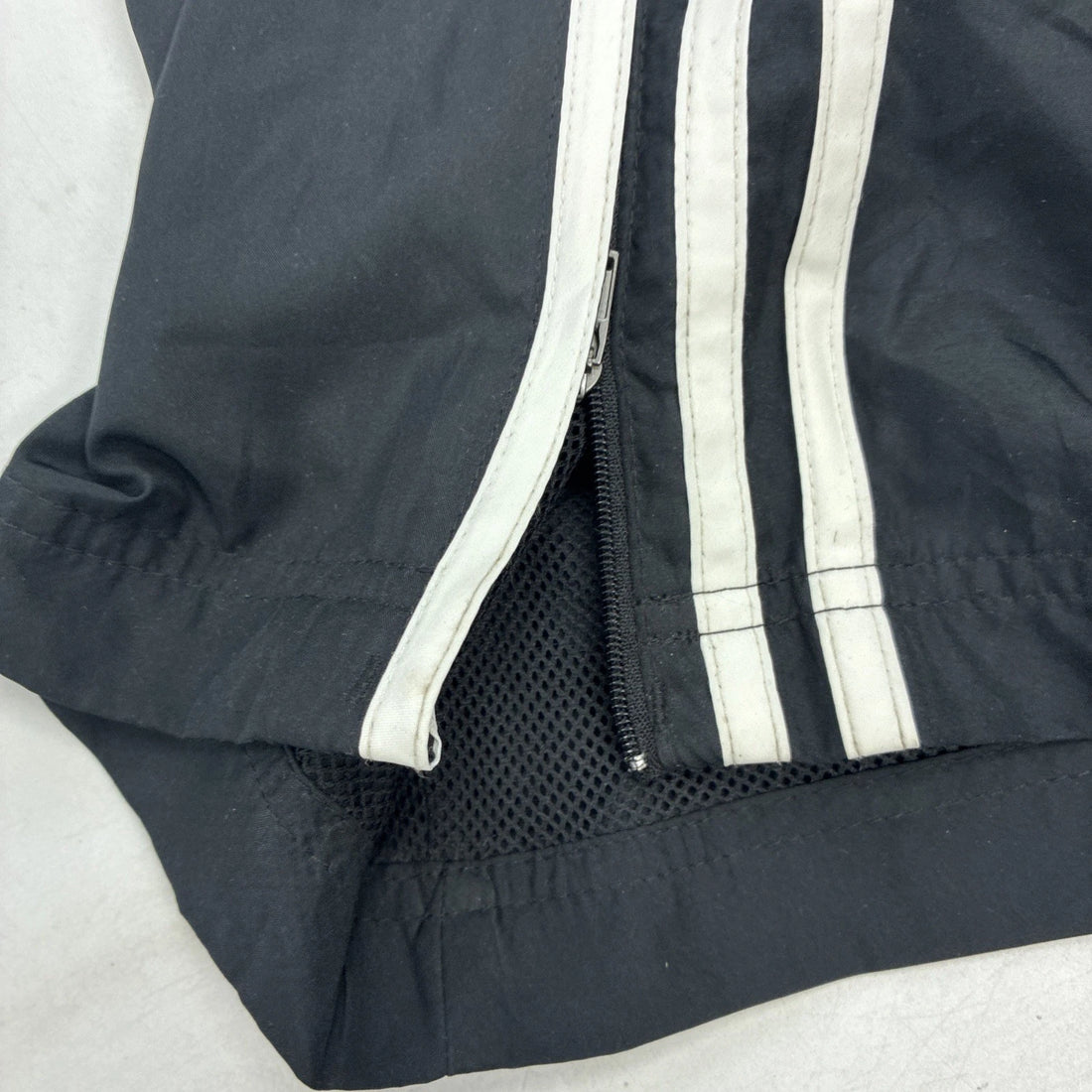 Adidas Nylon Track Pants Size Small Black Striped