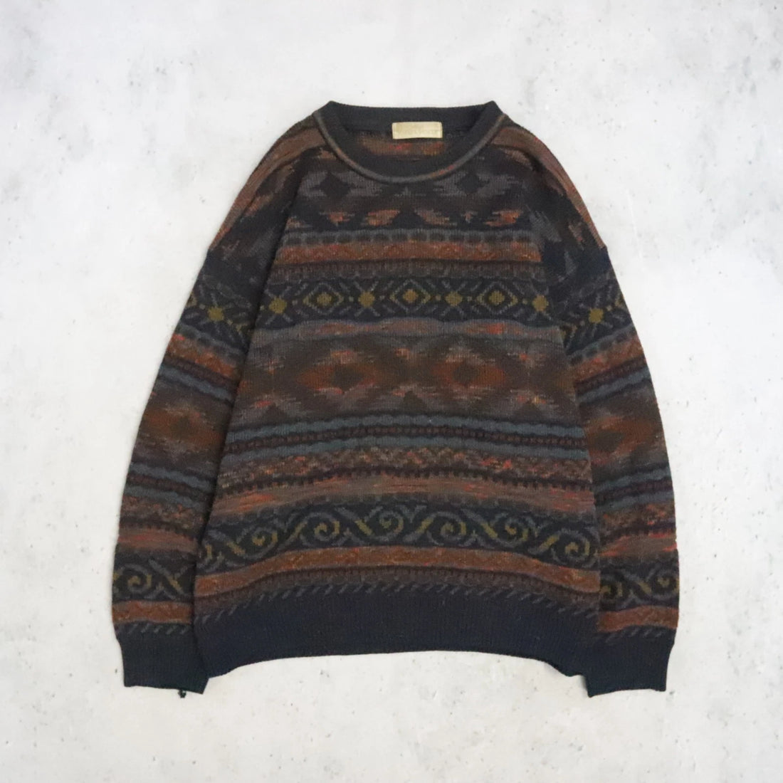 Vintage Marks And Spencer Western Aztec Crewneck Sweater Size XL