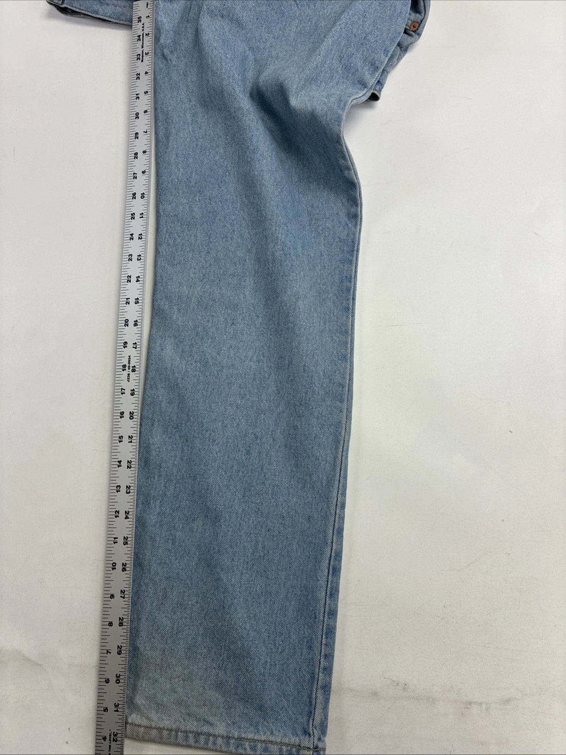Vintage Levi Strauss & Co 619 Denim Jeans Pants 38 X 32 Light Wash Orange Tab