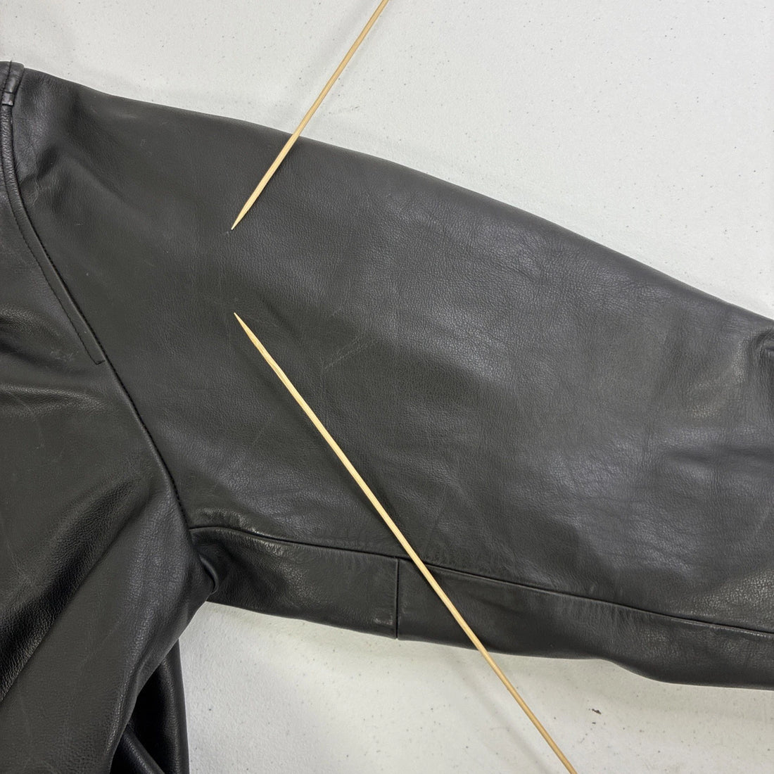 Vintage Gap Leather Coat Jacket Size Large Black