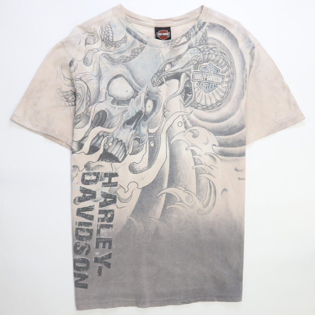 Harley Davidson Motorcycles Serpent Skull T-Shirt Size Large