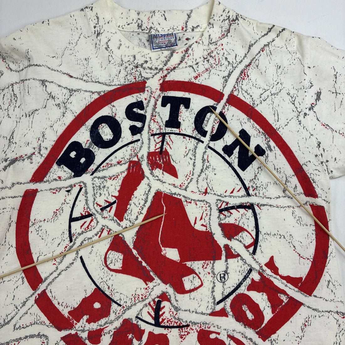 Vintage Boston Red Sox T-Shirt Size Medium All Over Print 1994 90s MLB