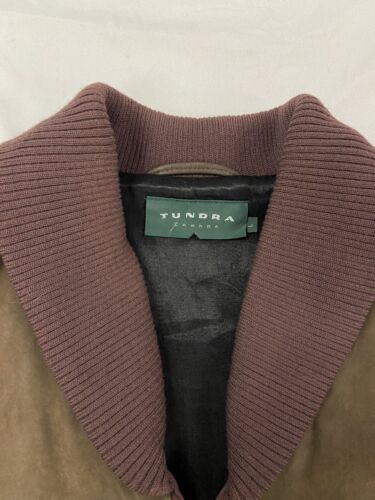 Vintage Tundra Waxed Cardigan Coat Jacket Size Large Brown 90s