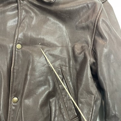 Vintage Banana Republic Adventure Outfitters Leather Bomber Jacket Size 36 Brown