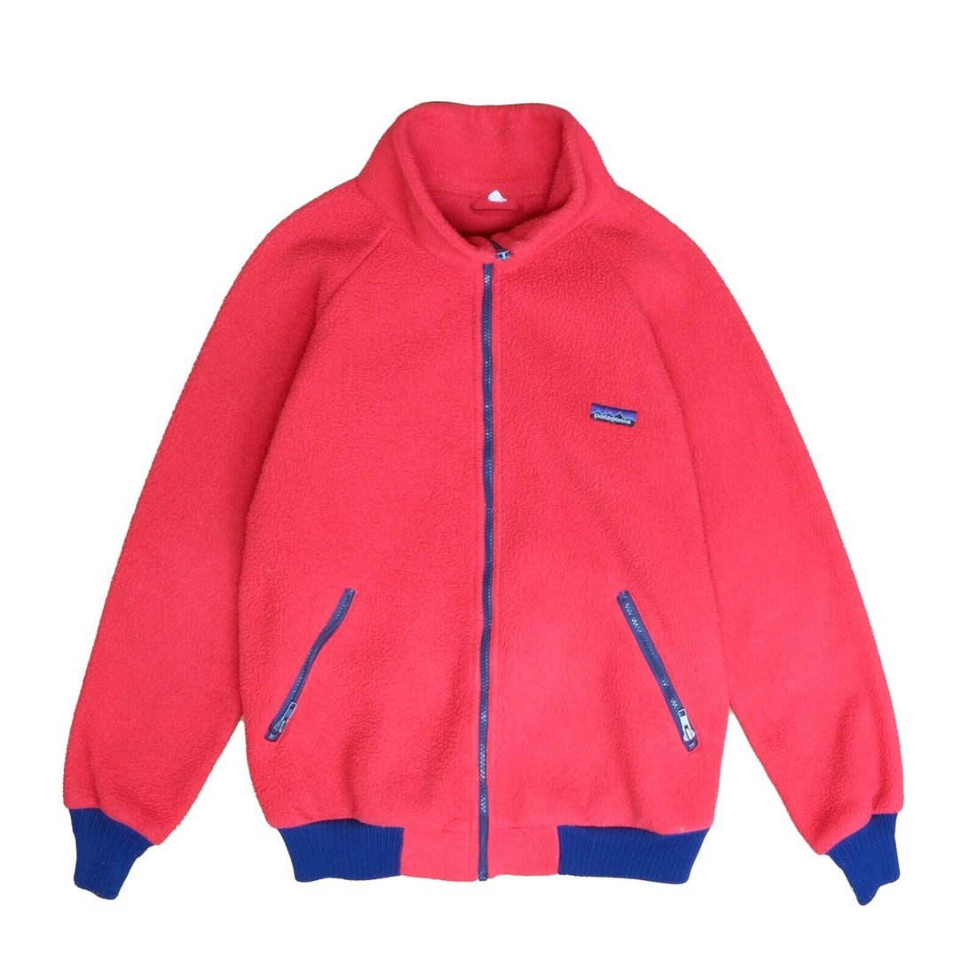 Vintage Patagonia Fleece Jacket Size Large Red Full Zip