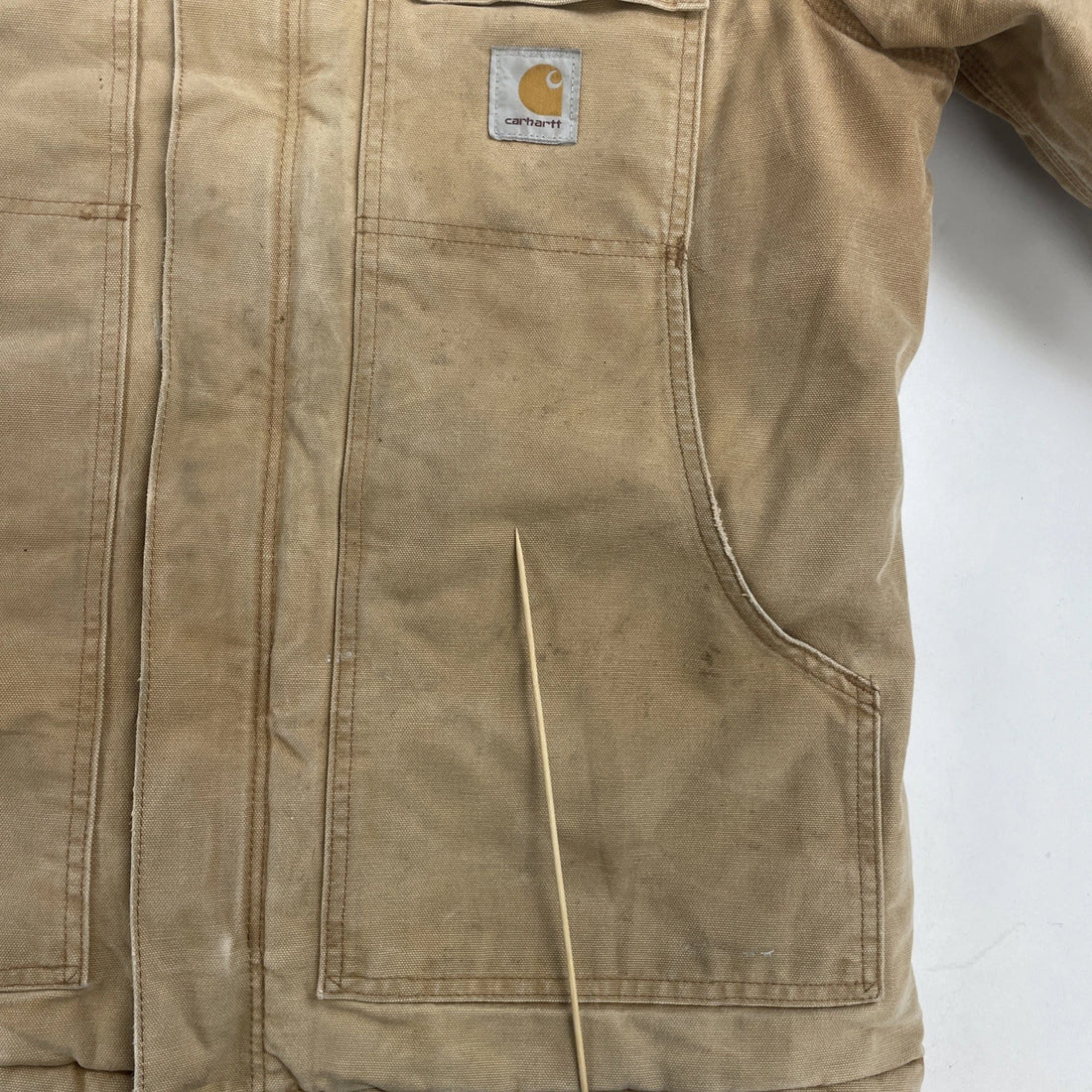 Vintage Carhartt Canvas Arctic Work Jacket Size Large Brown