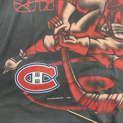 Vintage Montreal Canadiens Bugs Bunny T-Shirt Size XL 1996 90s NHL