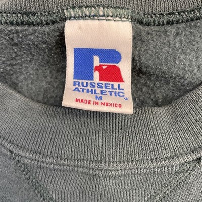 Vintage Russell Athletic Blank Crewneck Sweatshirt Size Medium Green