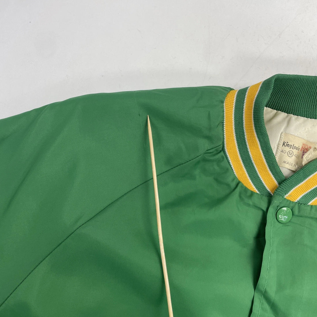 Vintage King Louie Bomber Jacket Size Medium Green