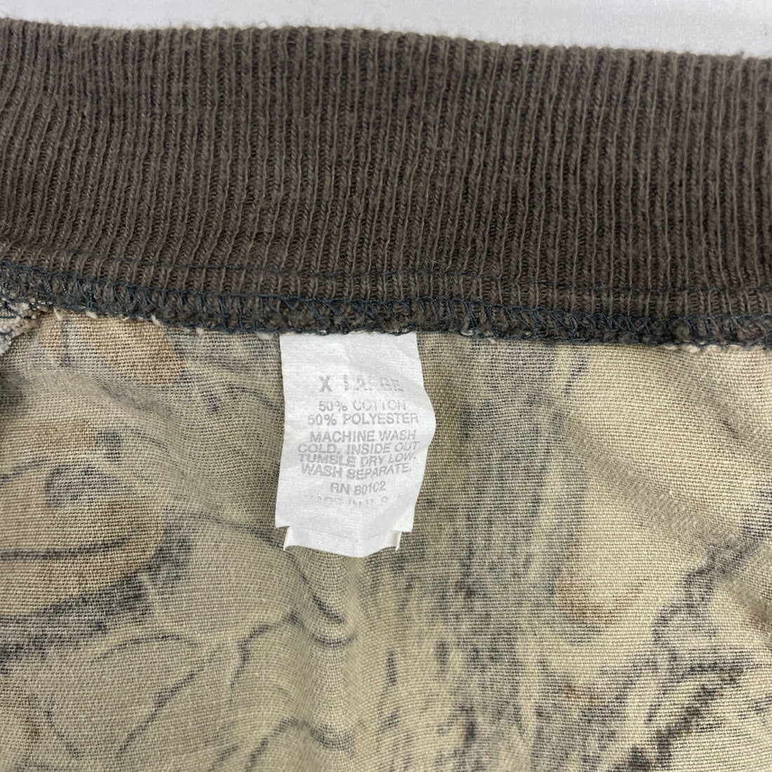 Vintage Advantage Camo Bomber Jacket Size XL