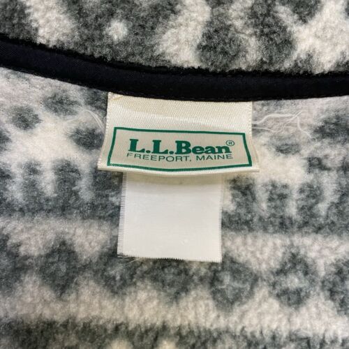 Vintage L.L. Bean Snap T Fleece Jacket Size Medium Fair Isle