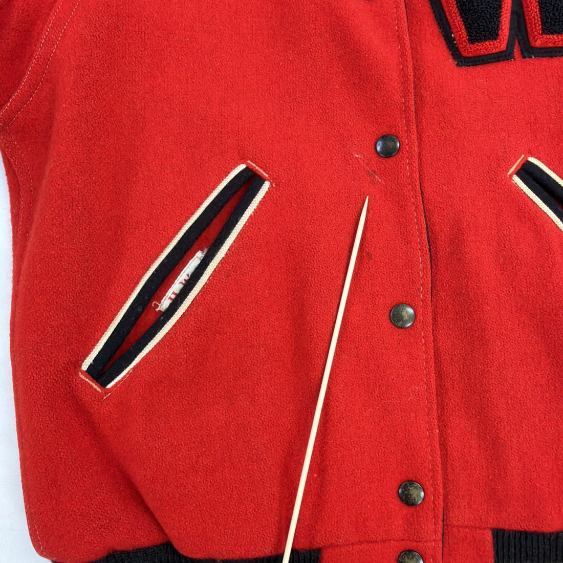 Vintage W Band Wool Varsity Letterman Jacket Size Small 1956 50s