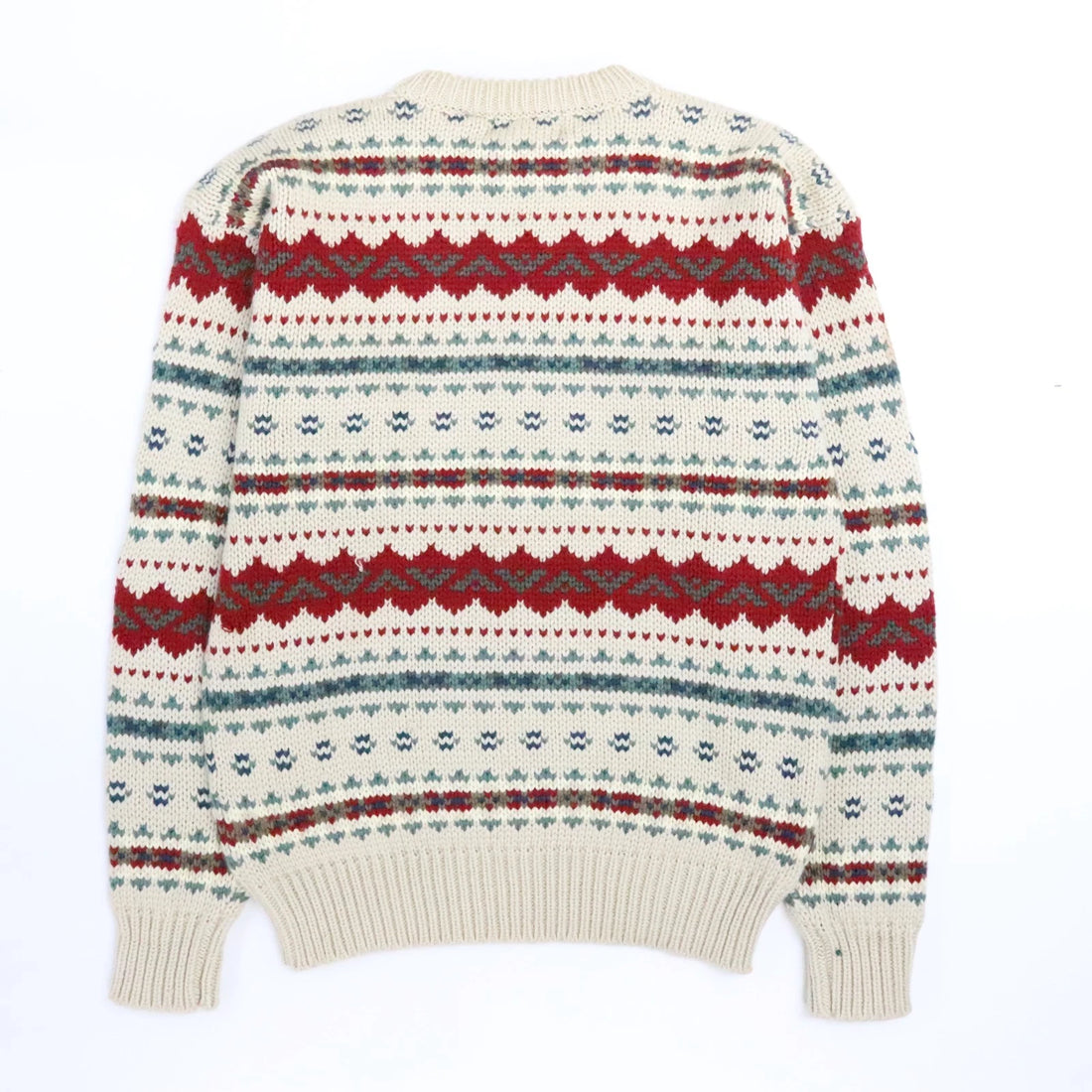 Vintage Peter England Knit Crewneck Sweater Size Large Fair Isle