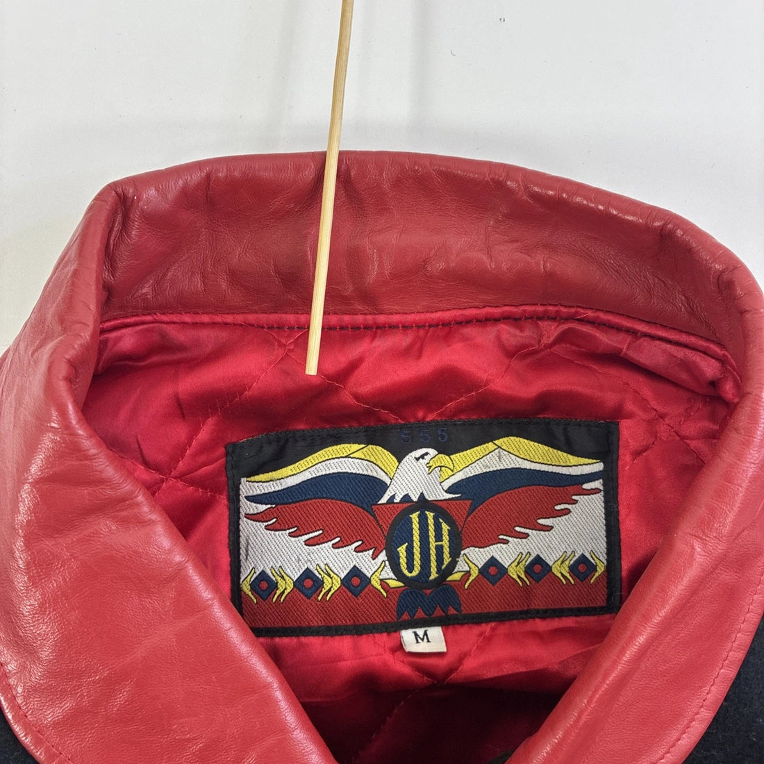Vintage Detroit Red Wings JH Design Leather Wool Varsity Jacket Medium 90s NHL